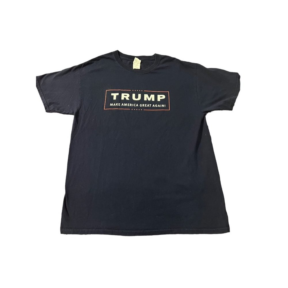 Trump Make America Great Again Short Sleeve Shirt size L President Cotton